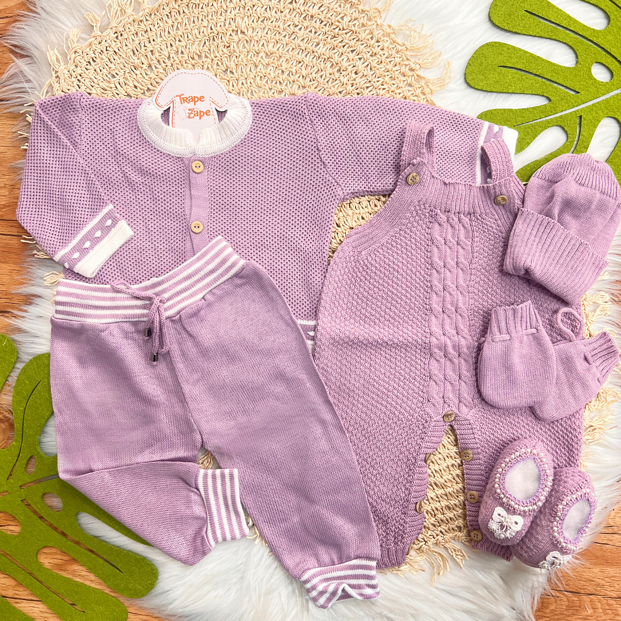  Kit Algodão Doce - Lilás e Branco